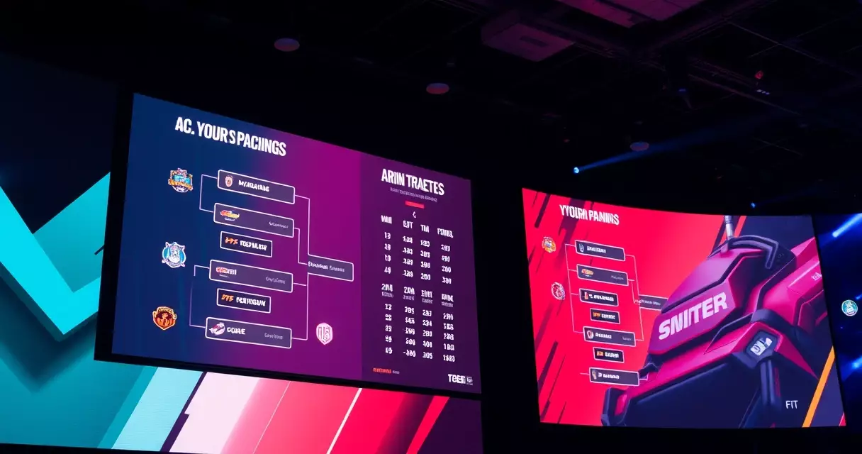Esports tournament scoreboard display