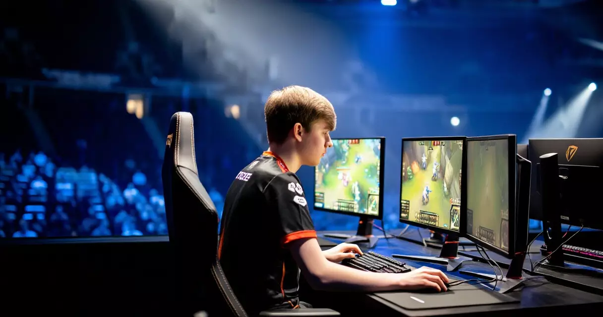 South Korean esports player competing at a professional tournament arena in 2026