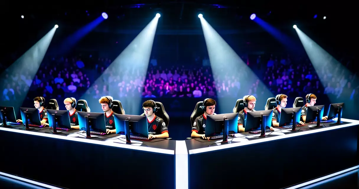 Professional CS2 players competing on stage at BLAST Bounty Summer 2026 LAN finals in Malta