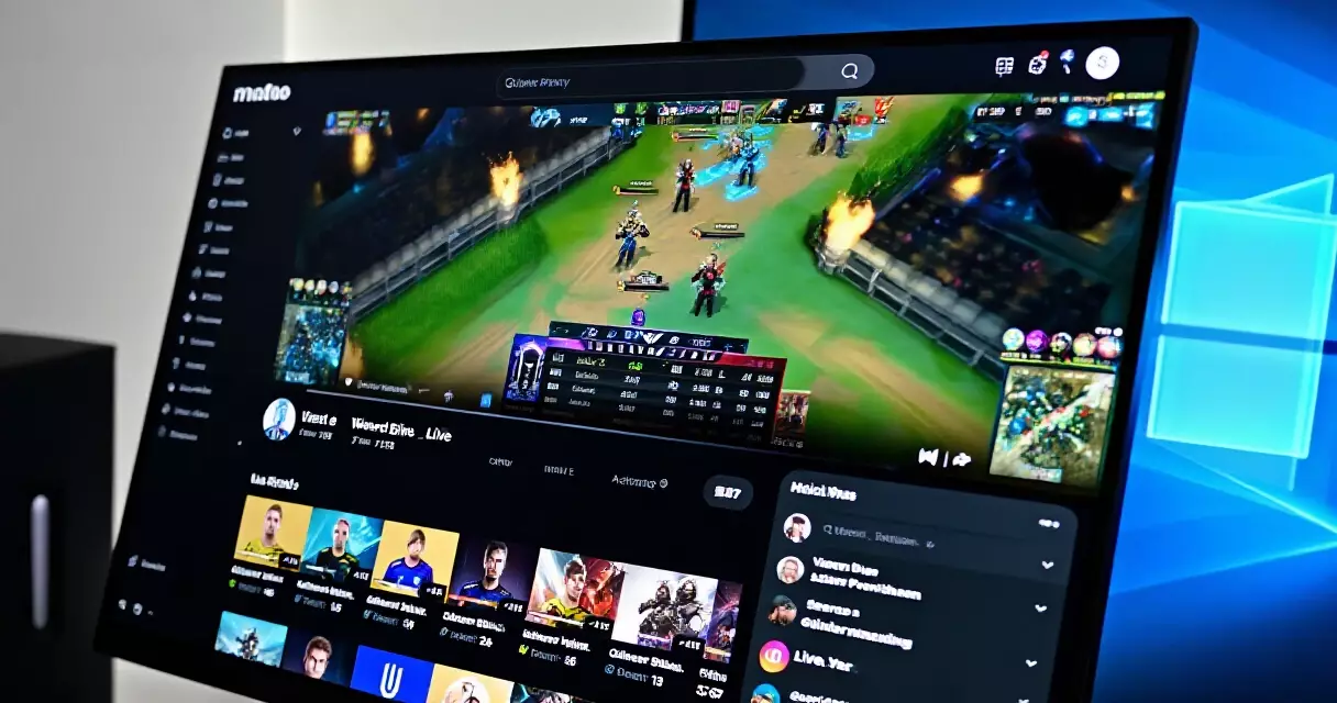 Streaming platform showing an esports tournament broadcast with viewer counts and live chat