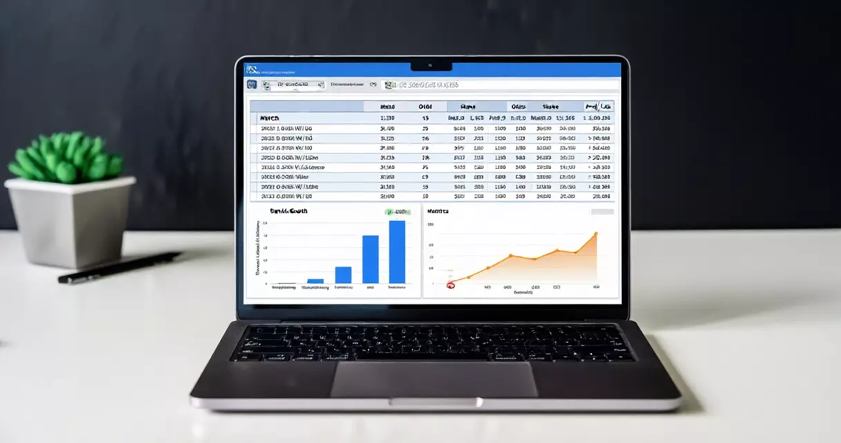 Laptop showing an organized esports betting records spreadsheet tracking profit and loss with bankroll graph