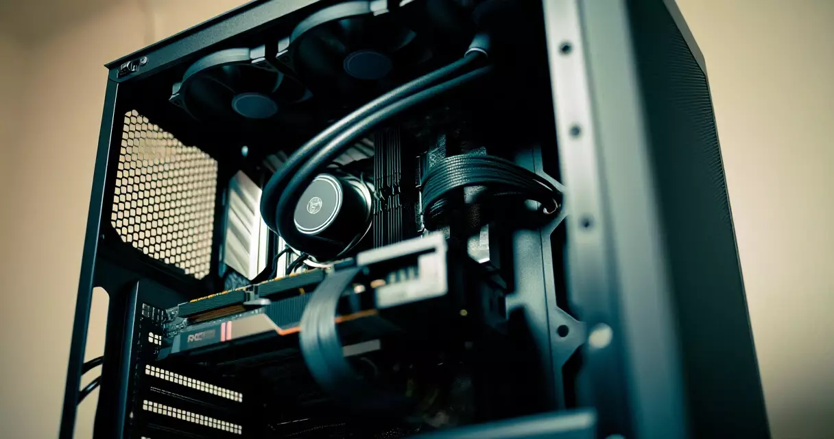 High-performance gaming PC internal components for esports tournament play