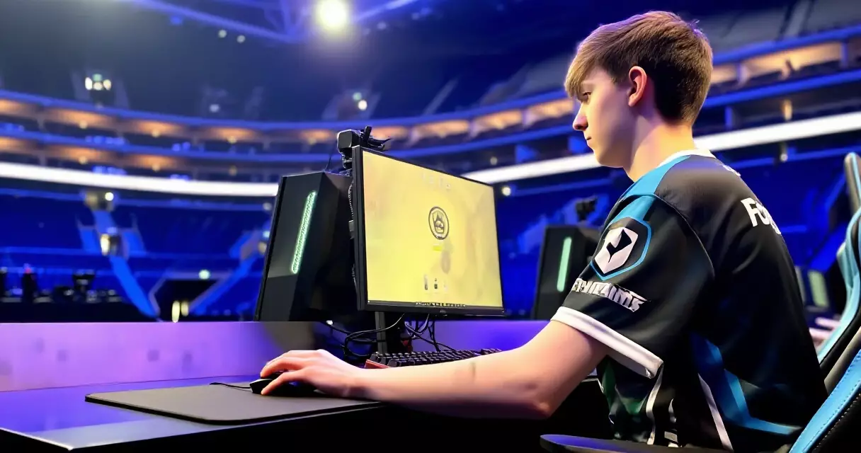 Professional esports player competing at a major tournament venue, 2026
