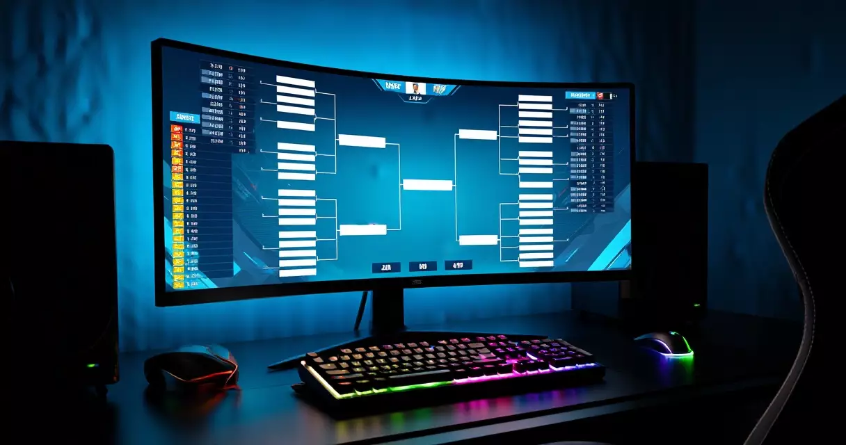 Live esports betting odds displayed on a gaming monitor in a dark setup