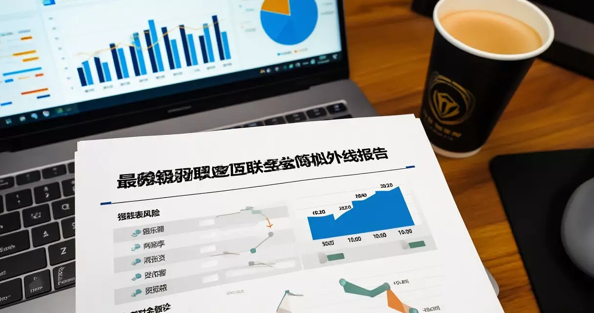 Printed esports sponsorship ROI report with charts next to a laptop on a desk
