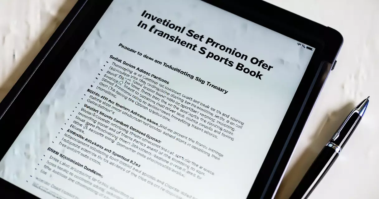 Reviewing esports sportsbook bonus terms and conditions text on a tablet