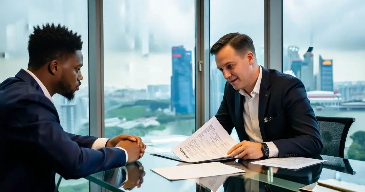 Esports player agent profile meeting with a professional gamer over contract documents