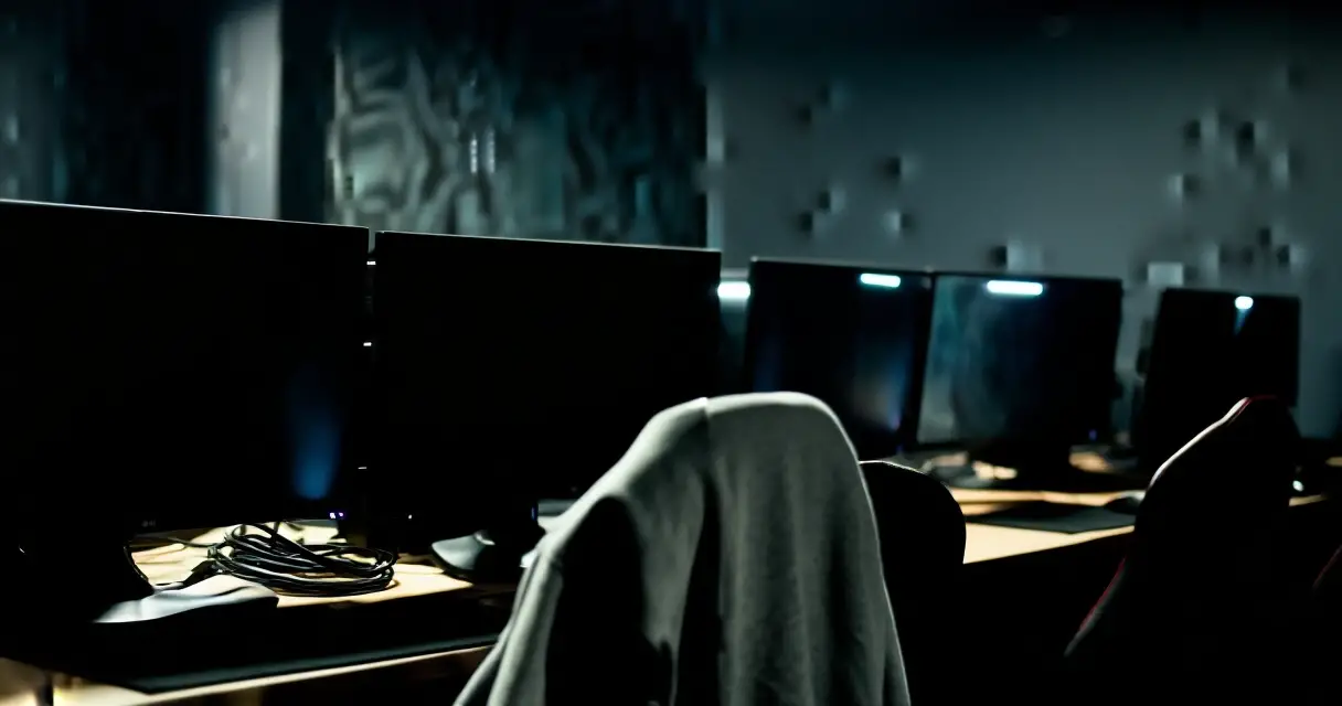 Empty esports practice room at night symbolizing player burnout and retirement